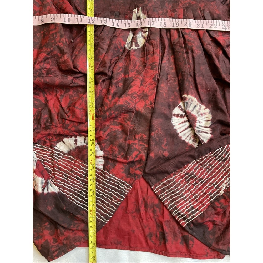 African Batik‎ Tie Dye 2 Pierce Set Top Drawstring Pants One Size Cotton - Picture 3 of 9